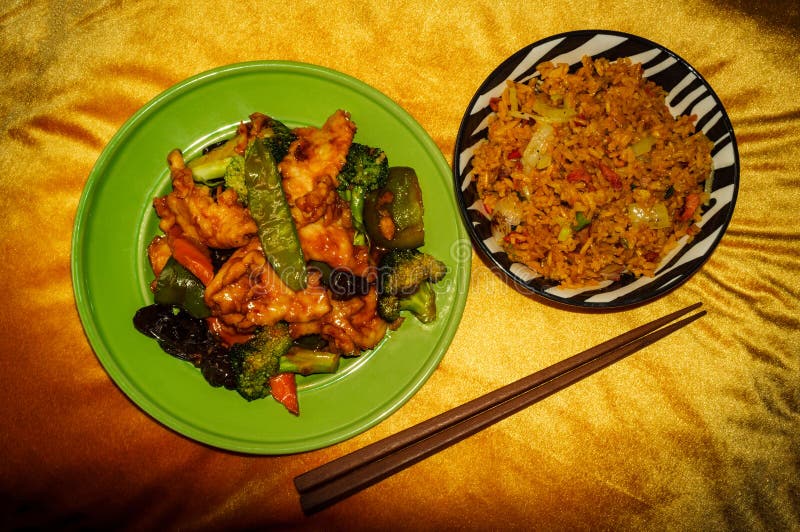 Chinese Garlic Chicken Fried Rice Stock Image Image of cuisine, mixed