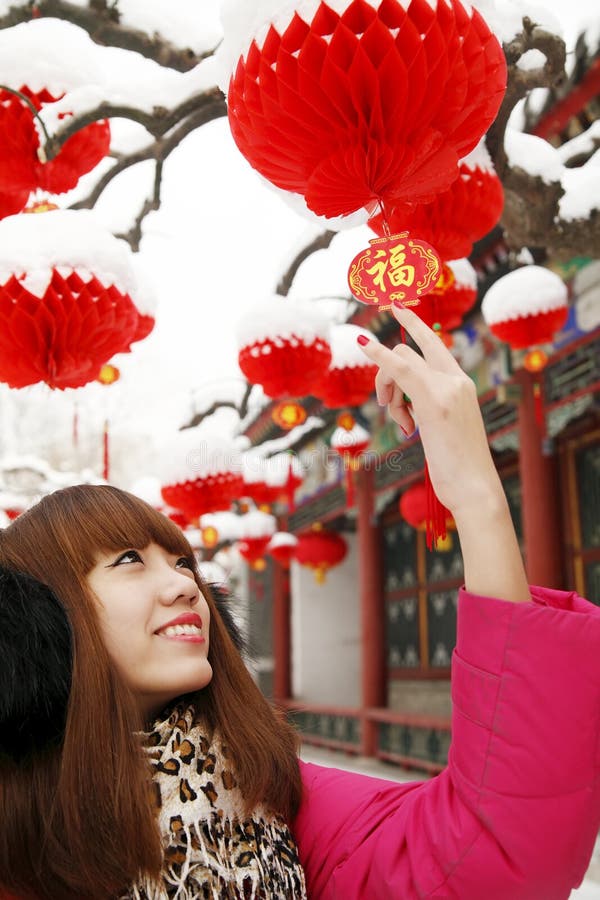 Chinese girl in New Year