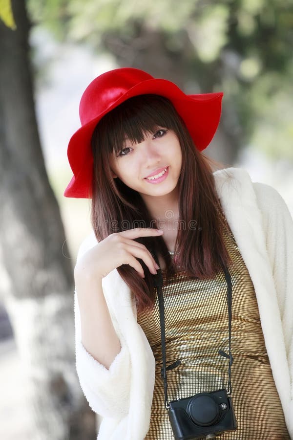 Chinese girl outdoor portrait