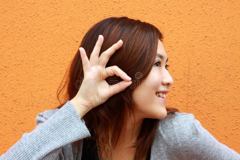 A Chinese girl who is hearing the voice