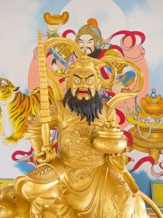Chinese god stock photo. Image of statue, yellow, holy 26429824