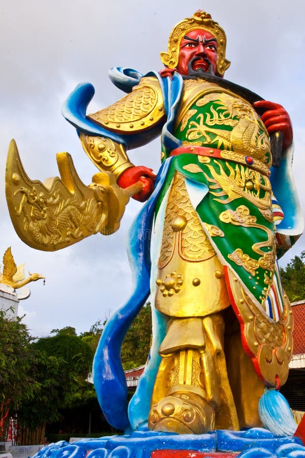 Chinese god statue stock image. Image of china, gold 13151461