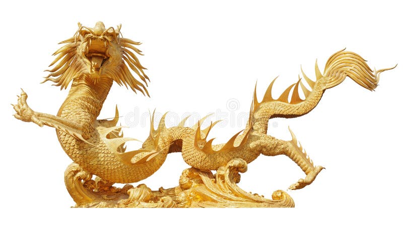 Chinese golden dragon stock images