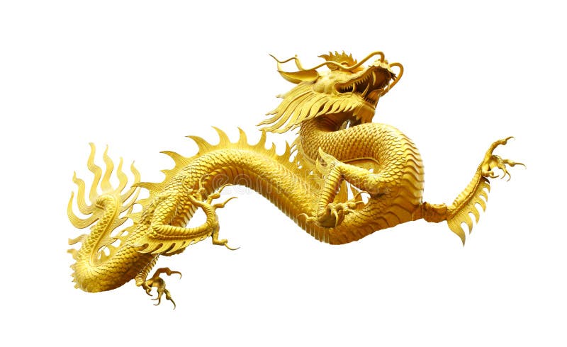 Chinese golden dragon isolated on white with clipping path stock photos Chinese golden dragon isolated on white with clipping path stock photos