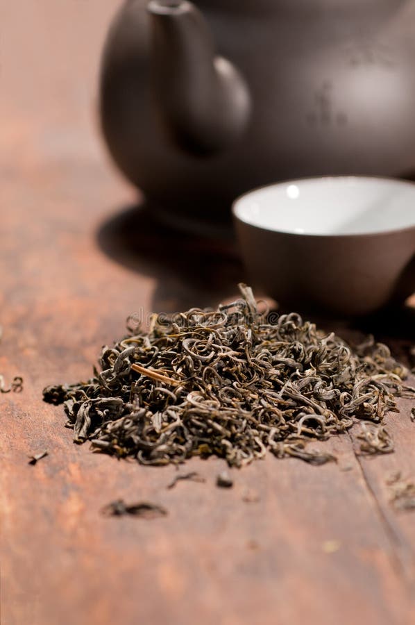 Chinese Green Tea Clay Pot and Cups Stock Photo Image of drink, east