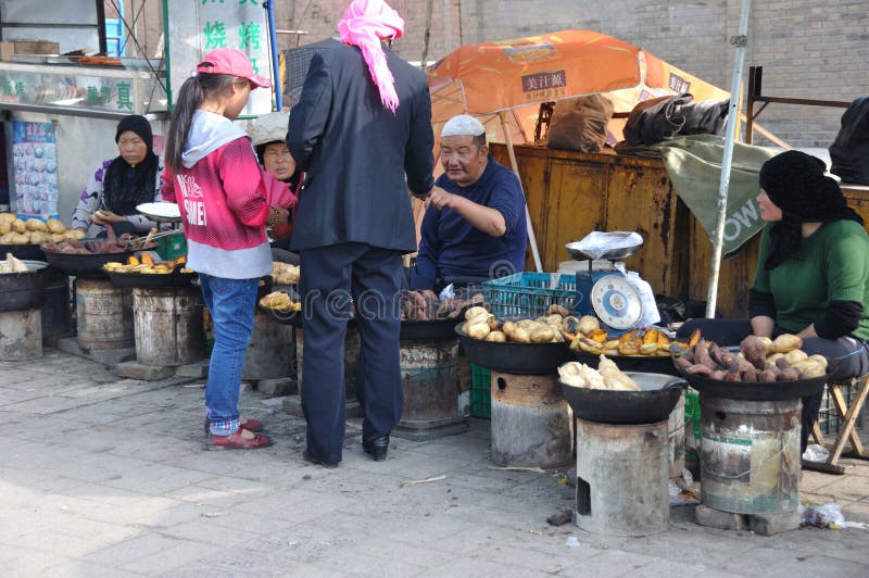 Chinese hui street vendor stock image Chinese hui street vendor stock image