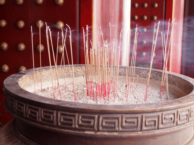 Chinese Incense Stick in a Pot Stock Image Image of fragrant, black