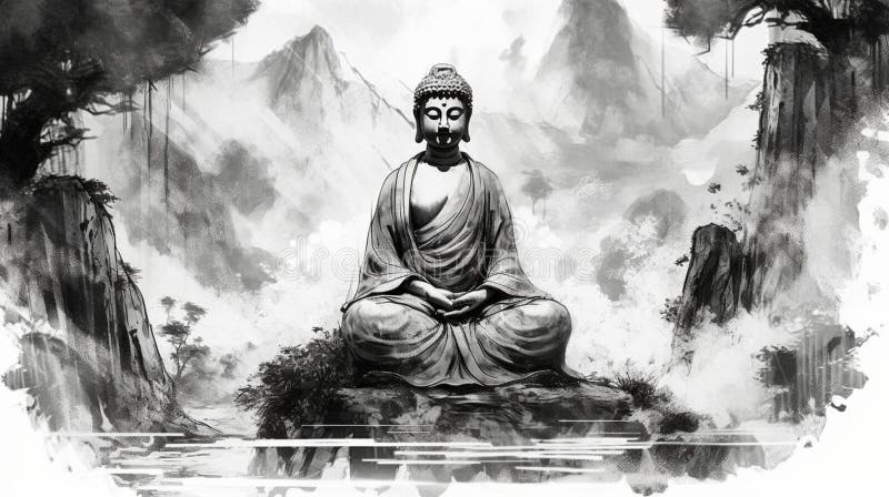 Download Buddha, Buddhism, Line Art. Royalty-Free Vector Graphic - Pixabay