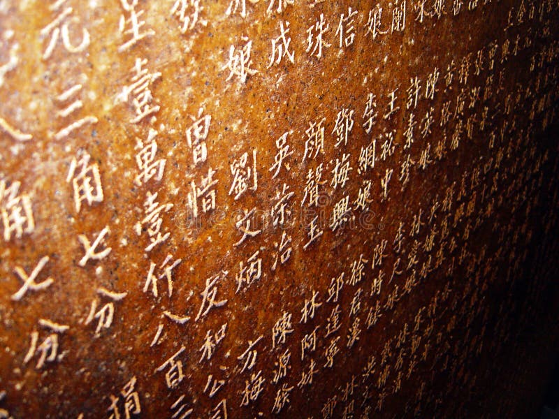 Chinese inscriptions in stone