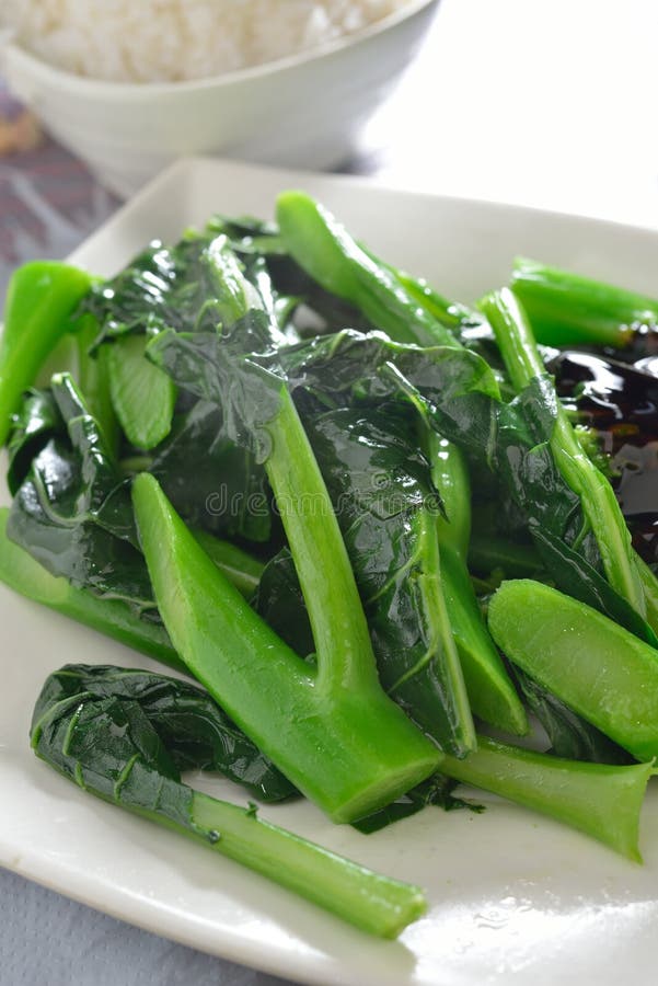 Chinese Kale Oyster Sauce stock photo. Image of letture 70278650