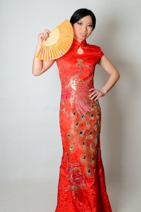 Chinese lady with fan stock photo. Image of chinese, woman - 41811454