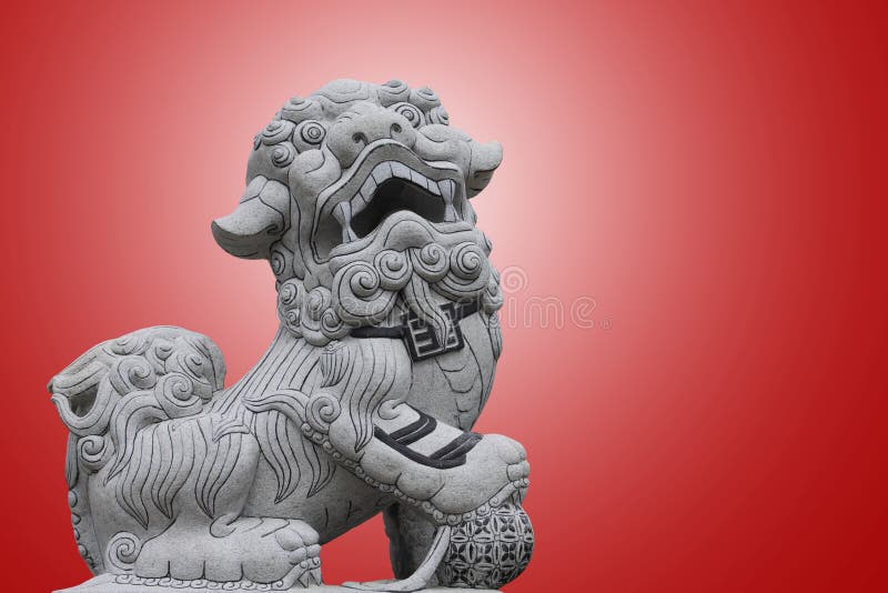 Chinese lion statue