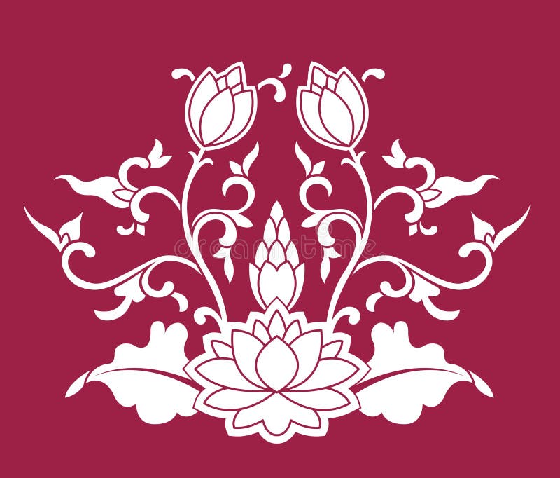 Chinese Lotus Pattern Stock Photography Image 13461532