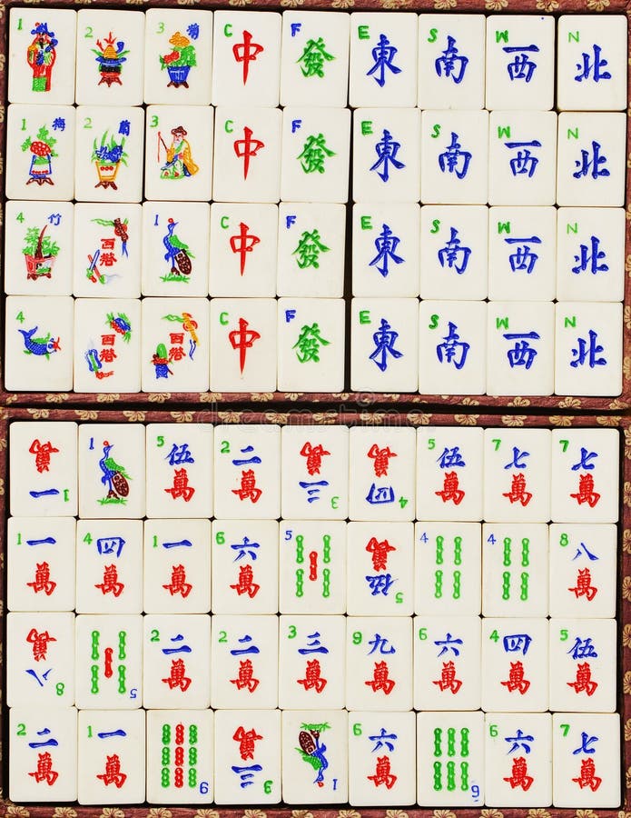 Chinese Mahjong tiles stock photo. Image of chinese, vintage 4503422