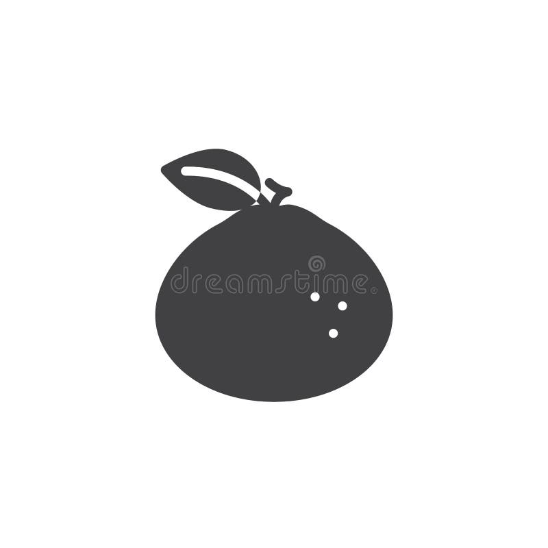 Chinese Mandarin Vector Icon Stock Vector - Illustration of fruit