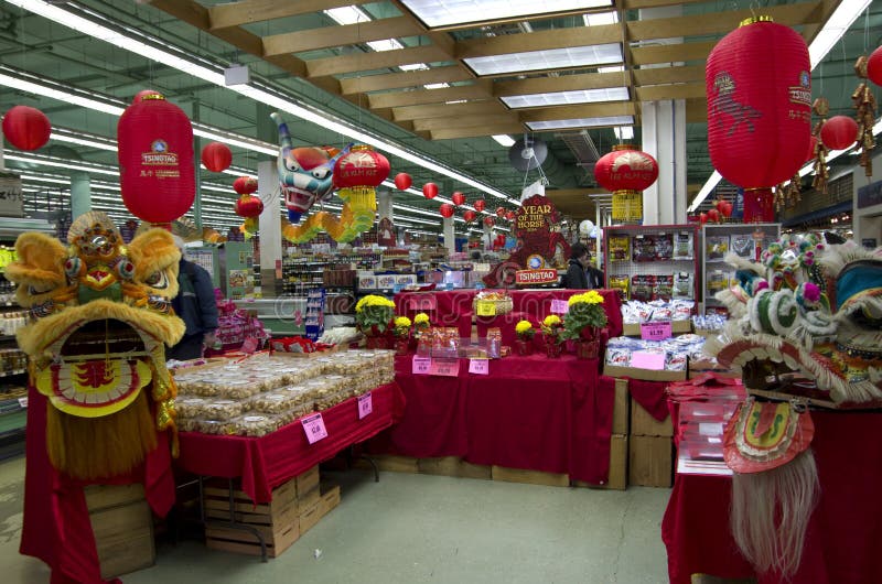 Chinese New Year Decoration Grocery Store Editorial Stock Photo Image