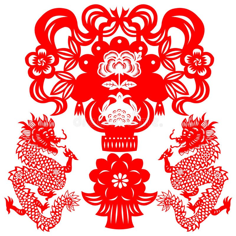 Chinese New Year Dragon stock illustration. Illustration of paper