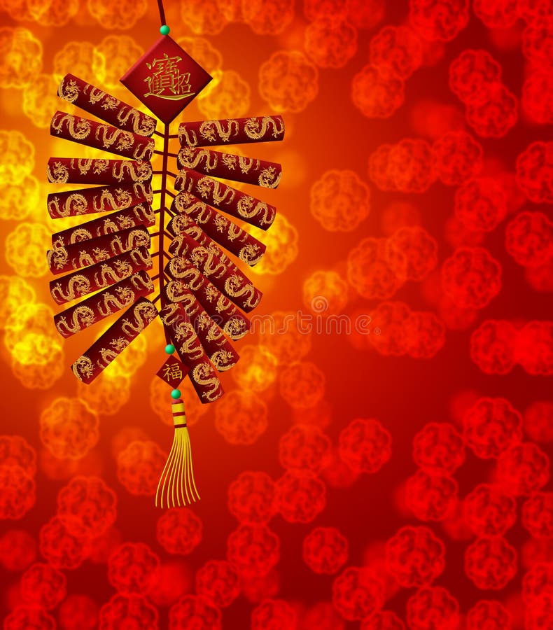Red firecrackers for chinese new year Royalty Free Vector