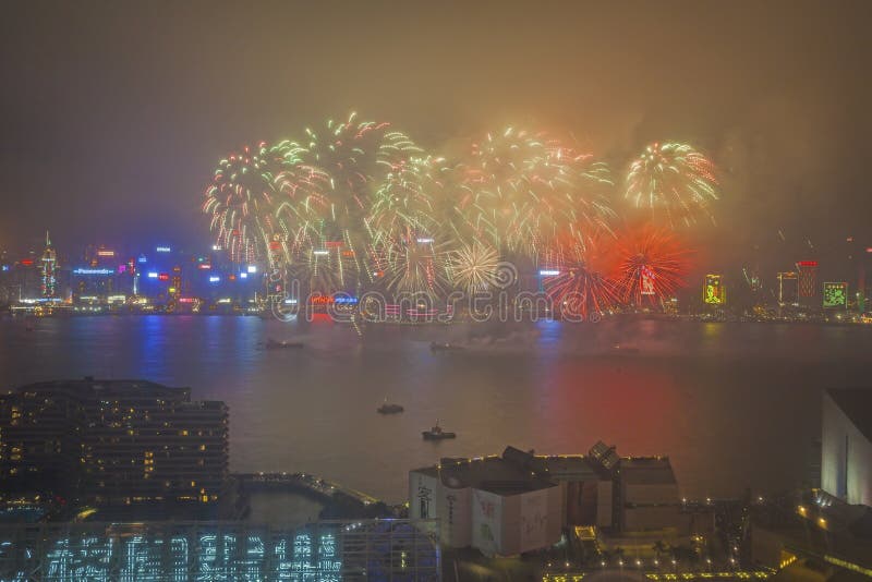 2015 Chinese New Year Fireworks Editorial Photo - Image of finance