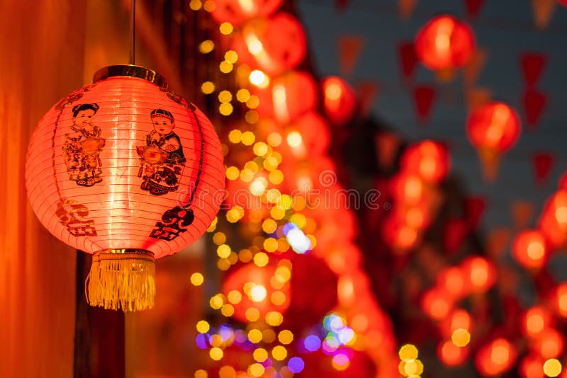 Chinese new year lanterns in chinatown