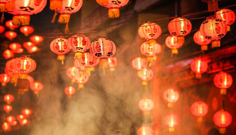 Chinese new year lanterns in chinatown.