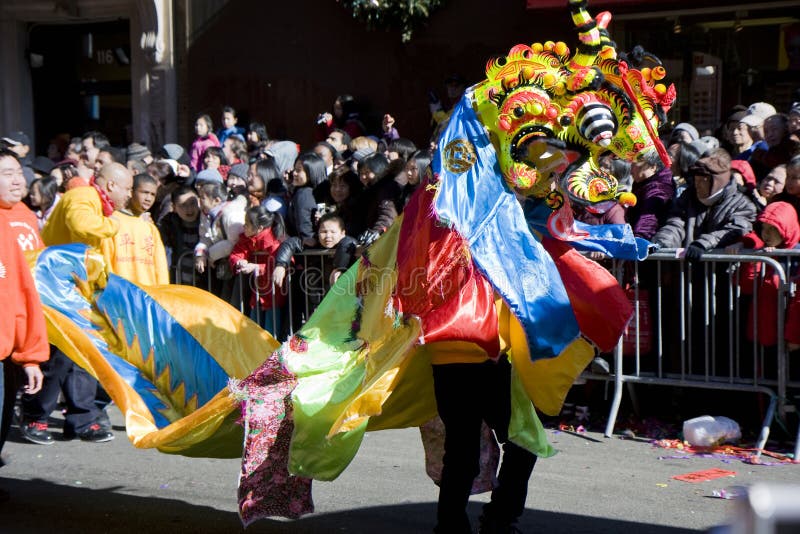 Chinese new year parade stock photography
