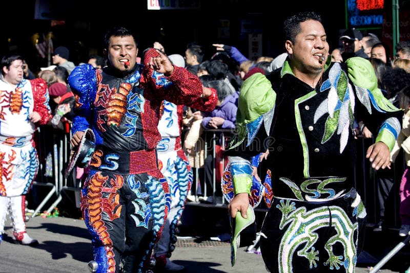 Chinese new year parade stock photos