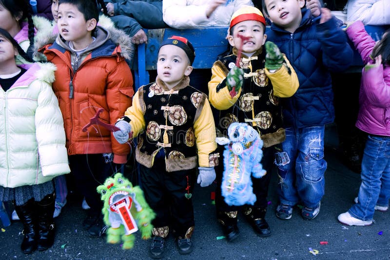 Chinese new year parade stock photo