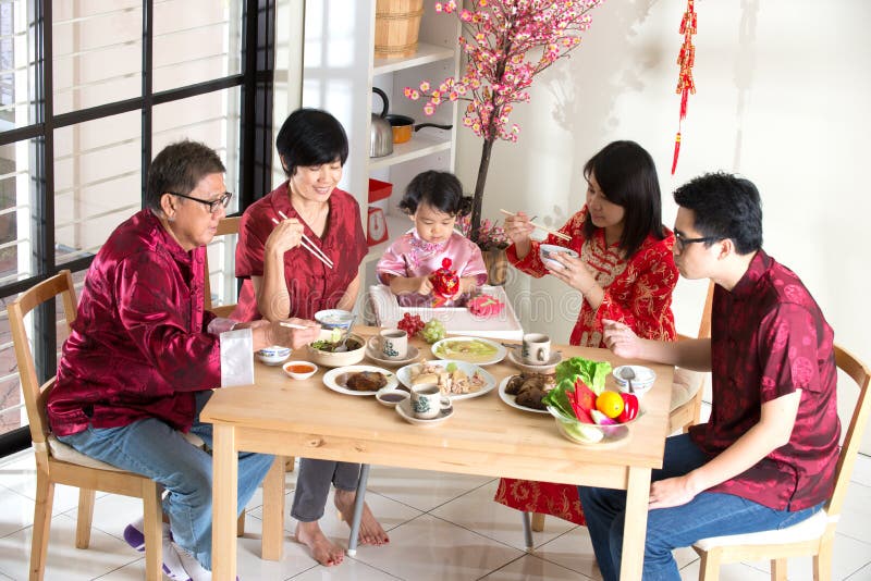 Chinese new year reunion dinner royalty free stock photo Chinese new year reunion dinner royalty free stock photo
