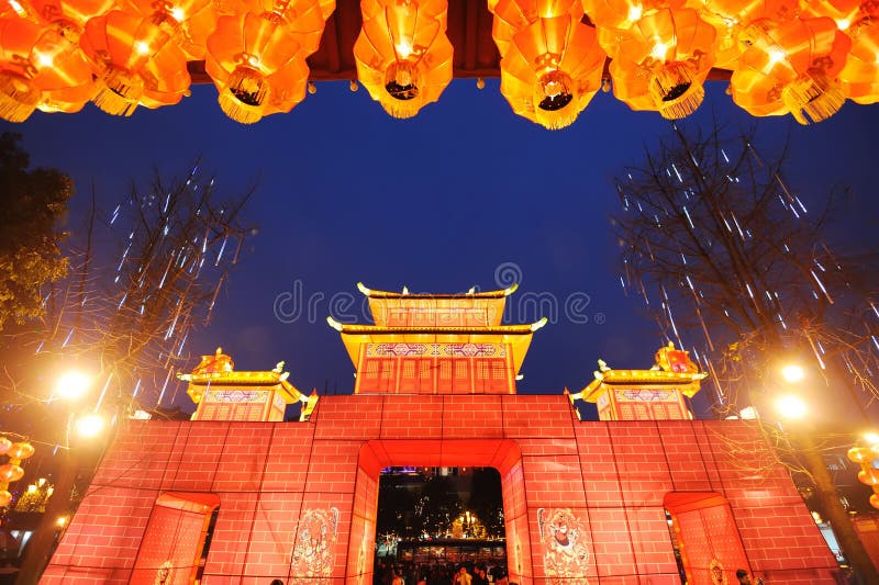 Chinese New Year Temple Fair in Chengdu Editorial Photo Image of