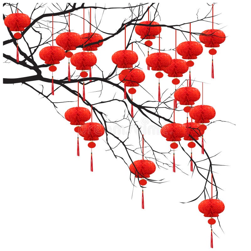 chinese new year tree design