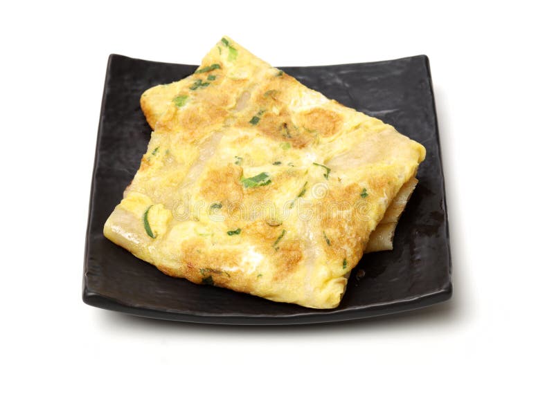 Chinese Pancake Made from Riceflour , the Roll Type Filled with Beans