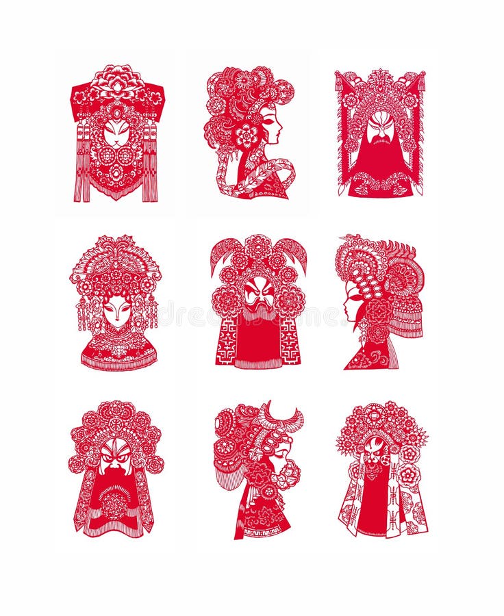 Chinese Papercut art stock illustration. Illustration of eastern 10670398