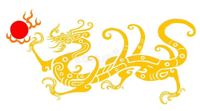 Chinese Paper-cut of Dragon Year