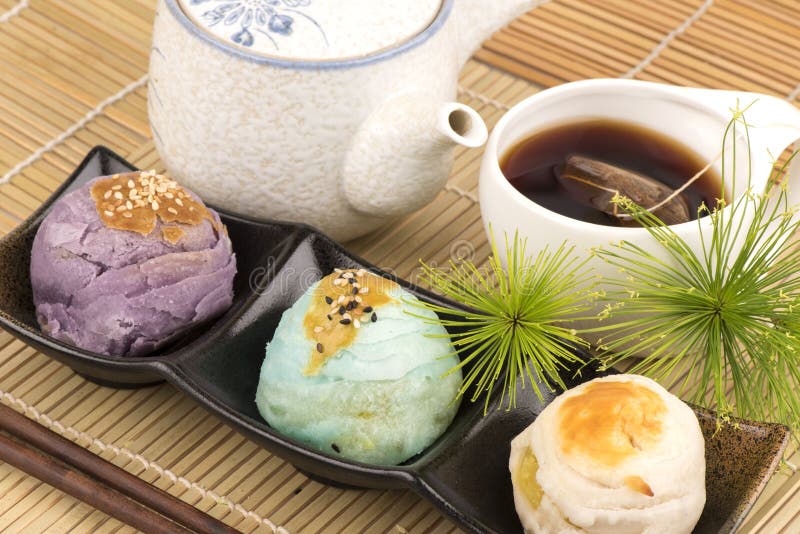 Chinese Pastry and Chinese Tea. Stock Photo Image of gift, party
