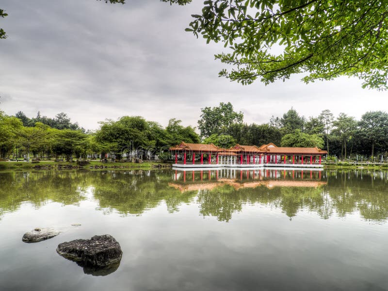 Chinese Pavilion on Lake