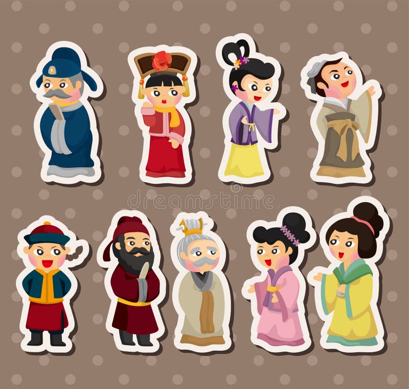 Chinese people stickers