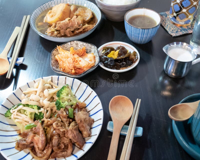 Chinese Pork Dish on Table with Side Dishes Stock Image Image of soup Chinese Pork Dish on Table with Side Dishes Stock Image Image of soup