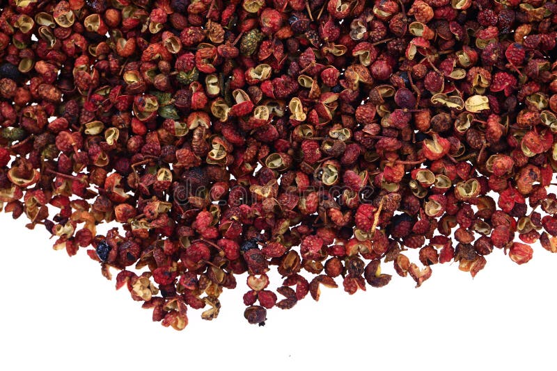 Chinese prickly ash on a white background