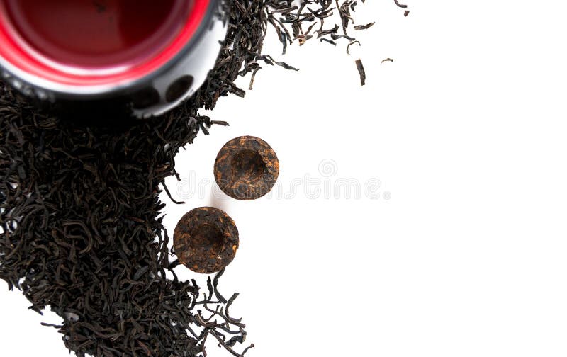 Chinese Pu Erh Tea In The Form Of A Ball Of Old Fragrant Tea And A Cup Of Tea Healthy Drink Stock Image Image Of Fermentation Fragrant