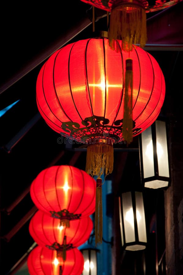 Chinese Red Lanterns stock photo. Image of asian, light 13226008
