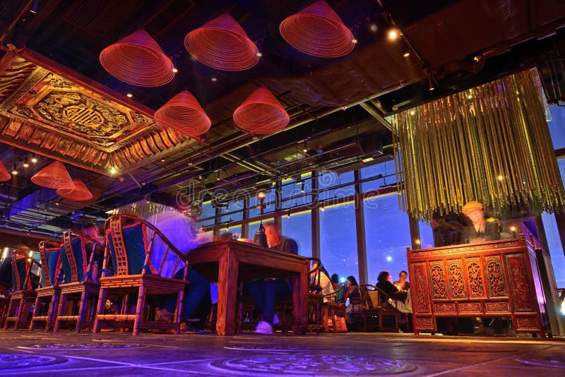 Chinese Restaurant Interior Design Editorial Stock Photo Image of