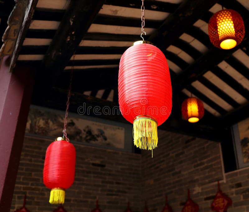 Chinese Rode Lantaarn stock afbeelding Chinese Rode Lantaarn stock afbeelding
