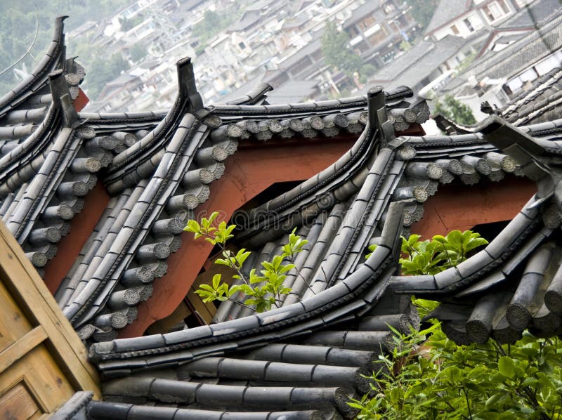 Chinese roof, Lijiang, China