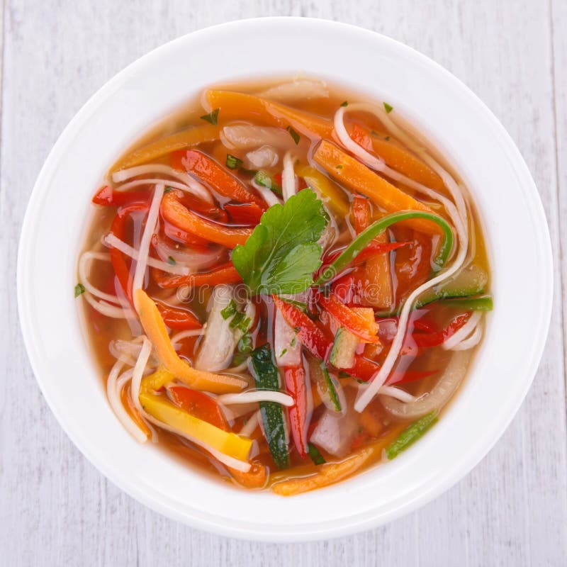 Bowl of chinese soup stock photo. Image of diet, noodle 40708868
