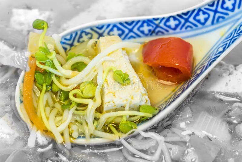Chinese soup with tofu stock image. Image of chinese - 62399135