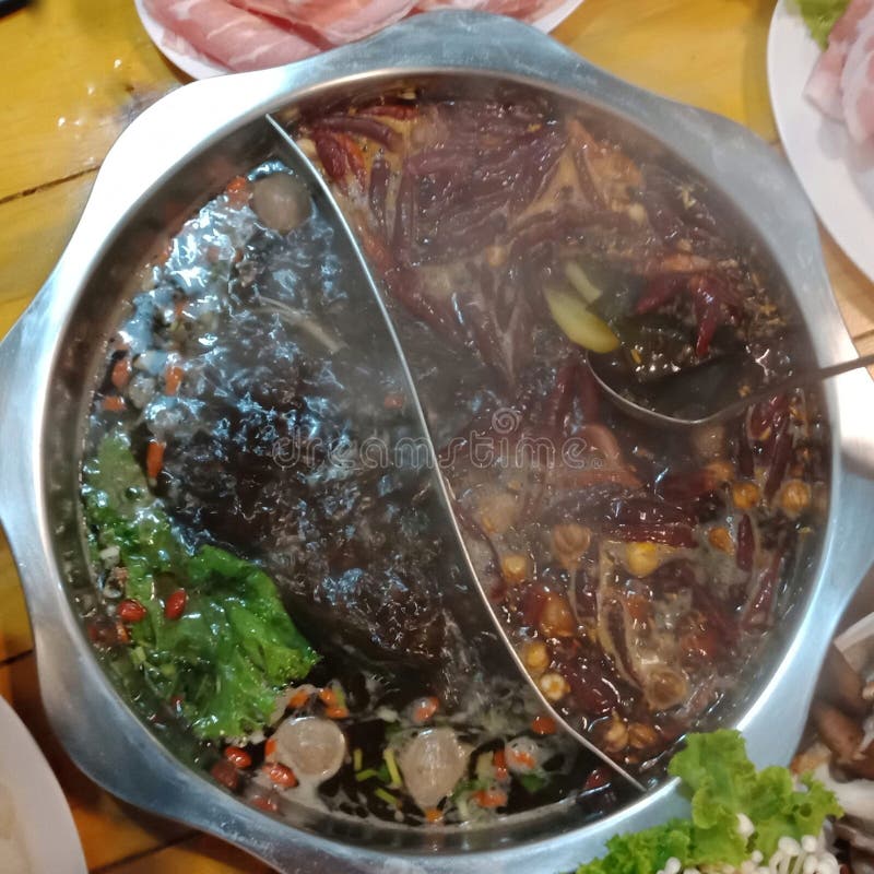 Chinese stijl Mala Spicy Hotpot stock afbeeldingen Chinese stijl Mala Spicy Hotpot stock afbeeldingen