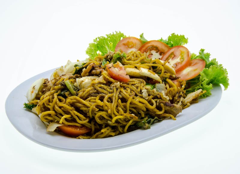 Chinese Stir-fried Noodles Isolated Stock Photo - Image of fried, sauce