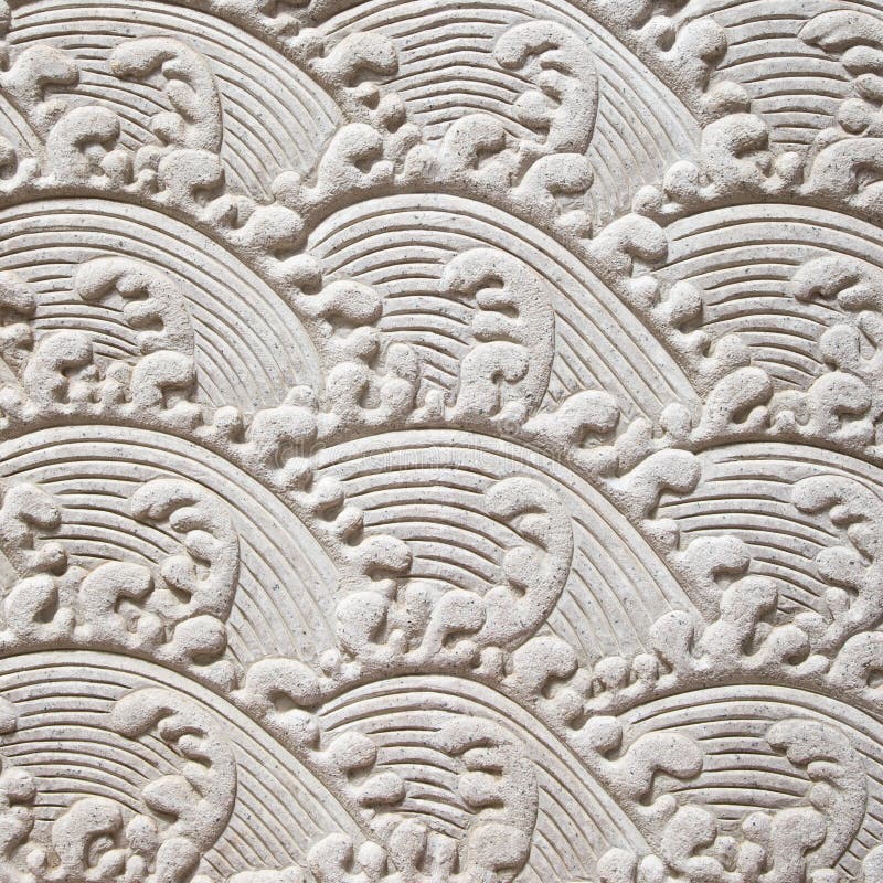 Chinese Style, Decorative Wall With Stucco Molding Stock Photo - Image ...