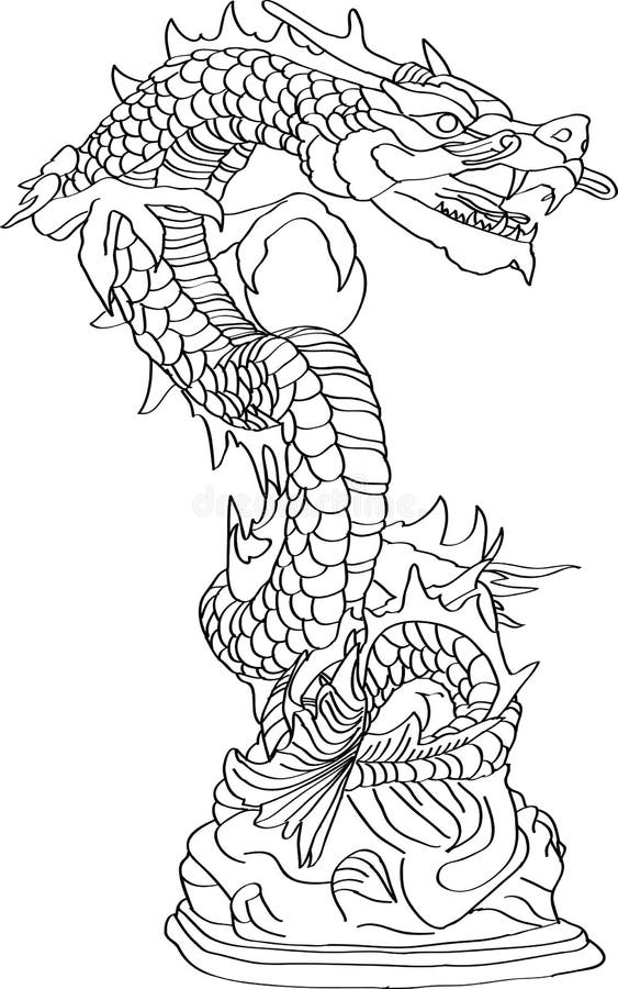 Tattoo Sketch Medieval Dragon Stock Illustrations – 366 Tattoo Sketch ...